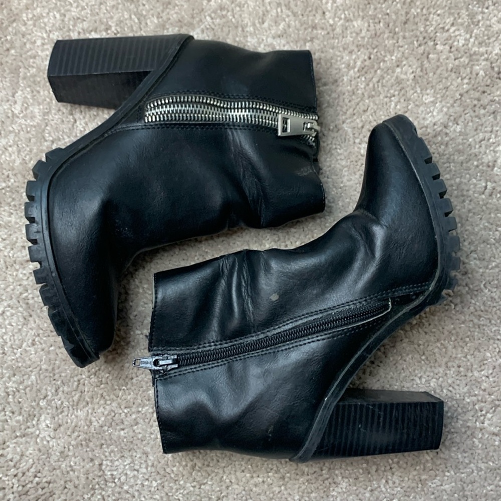 Gently worn ankle boots with heel